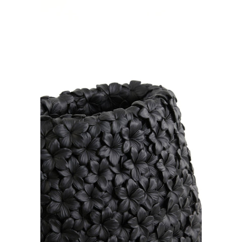 Jarrón decorativo diseño flor negra 38x23x50 cm