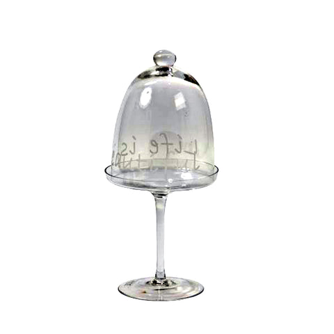 glas glocke auf fuß