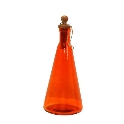 galsflasche orange mit stopfen