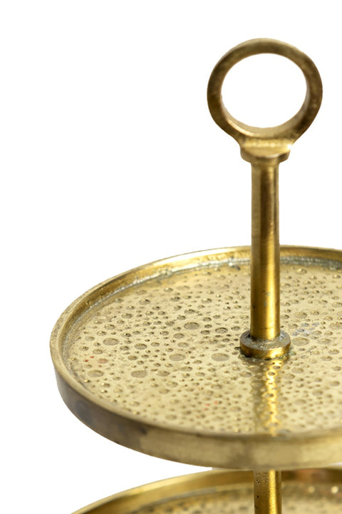 Etagere 2 Stöckig Metall Gold Deko Ständer 2 Lagig 6607185