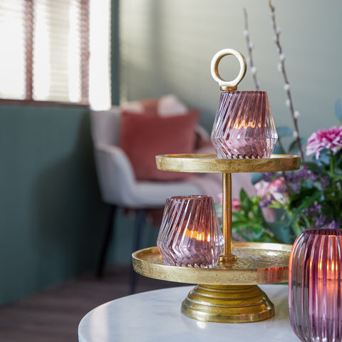Etagere 2 Stöckig Metall Gold Deko Ständer 2 Lagig 6607185