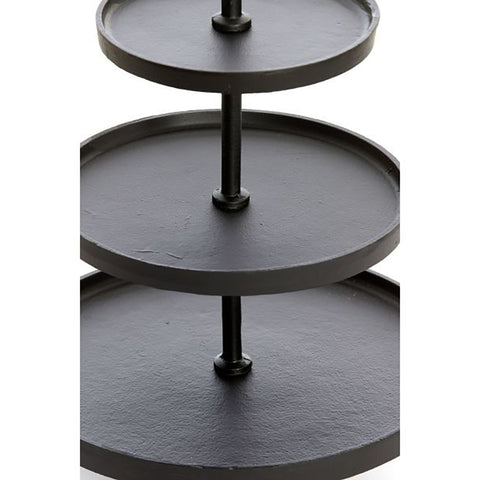 Etagere 3 Stöckig Metall Matt Schwarz Deko Ständer 3 Lagig 6612012