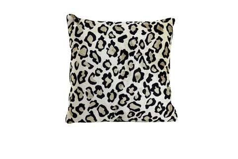 Cojín cutí 43x43 cm Faiza marrón claro con motivo de leopardo 6839482