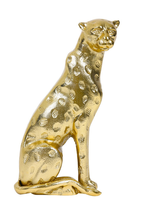 Adorno decorativo leopardo dorado altura 29cm