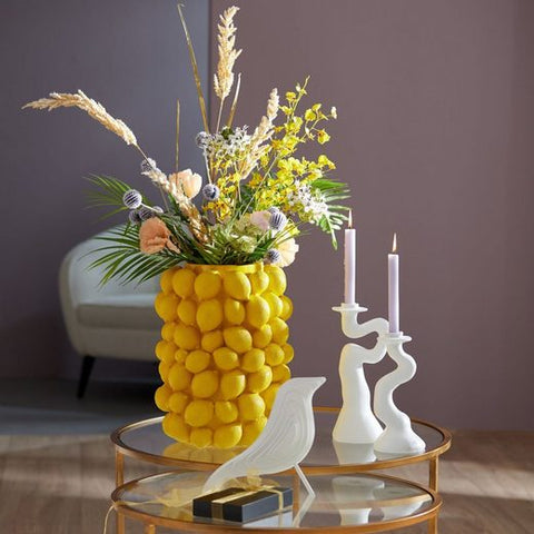 Jarrón decorativo amarillo Ø31x41 cm