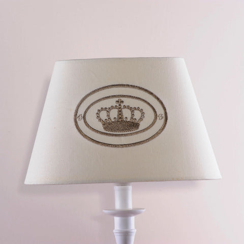 Lampenschirm Oval Creme Geschichte Krone