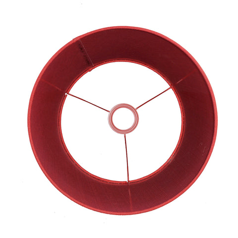 Lampenschirm Rund Leinen Rot