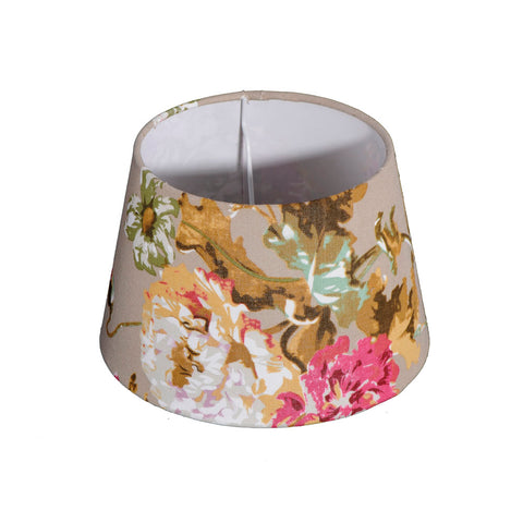 lampenschirm leinen mit blume