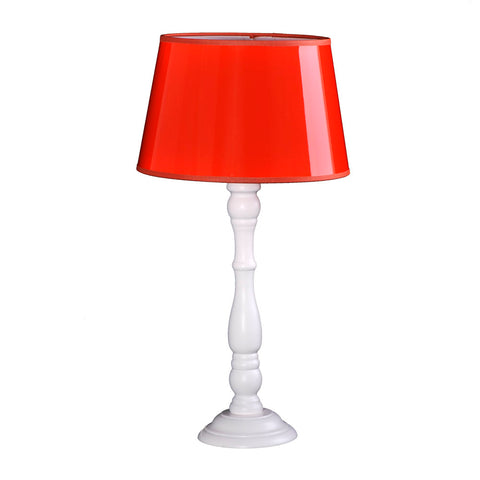 tischleuchte holz schirm lack pvc orange