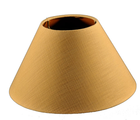 Lampenschirm für Tischleuchte in Leinen Beige innen Gold Tischlampe Standleuchte Hockerleuchte