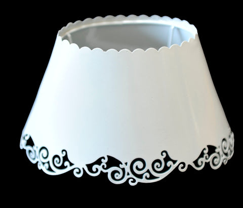 lampenschirm oval metall weiß