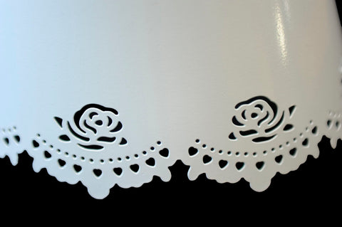 lampenschirme oval metall weiß