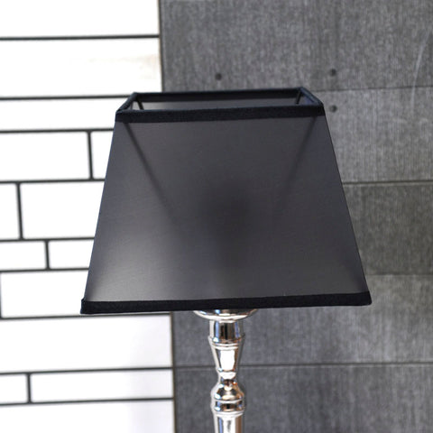 Lampenschirm Vierkant Transparent Schwarz