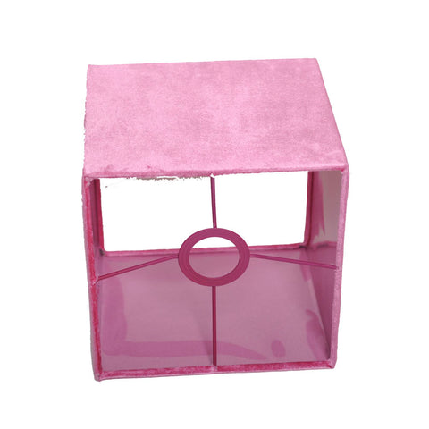 Lampenschirme Viereckig Velur Rose