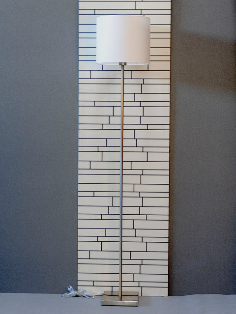 Standlampe Vierkant Nickel Matt