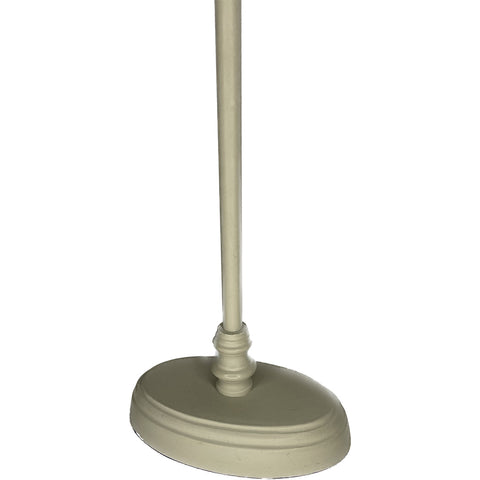 Lámpara de mesa ovalada de metal beige con forma de corazón