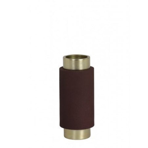 Portavelas portavelas color bronce mate 6x20cm