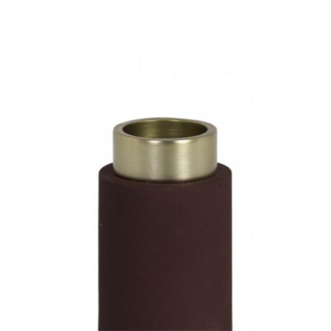 Portavelas portavelas color bronce mate 6x20cm