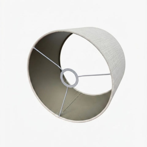 Lampenschirm für Tischleuchte Zylinder Leinen Beige 20-20-15cm