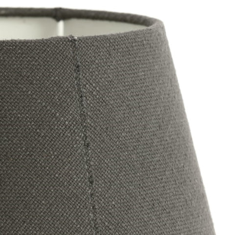 Lampenschirm für Tischleuchte Rund Leinen Anthrazit Grau Tischlampe Wandleuchte 30-19-17 cm