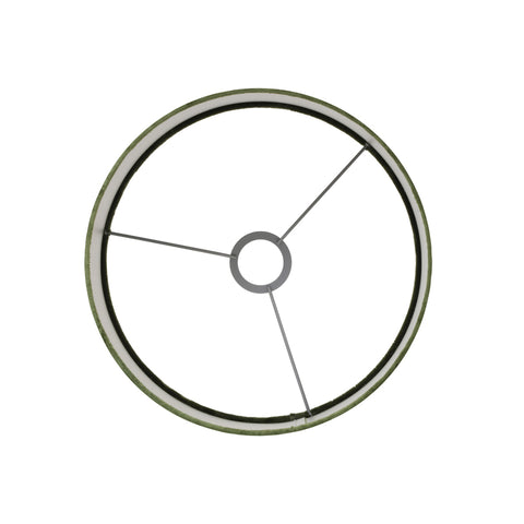 Pantalla cilíndrica de lino y terciopelo verde TL 20-20-15