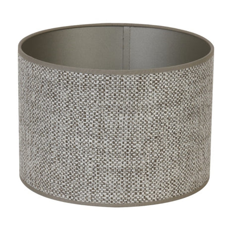 Lampenschirm Zylinder in Leinen Braun Beige für Tischleuchte Standleuchte 35-35-30cm