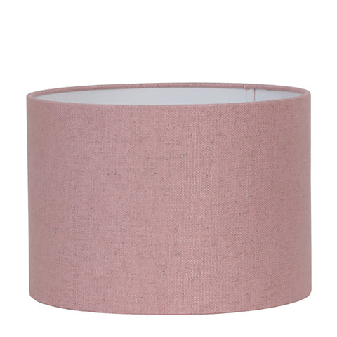 Lampenschirm Zylinder in Leinen Rosa für Tischleuchte Tischlampe 30-30-21