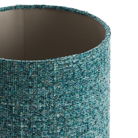 Lampenschirm Zylinder in Bouclé Blaugrün 30-30-32cm