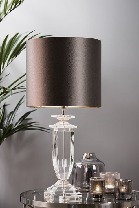 Lampshade cylinder for table lamp KALIAN Taupe floor lamp hanging lamp