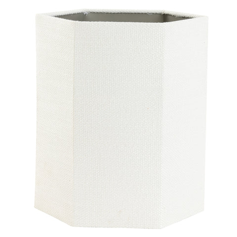Lampenschirm Zylinder Hexagon Leinen Beige 30-30-35cm
