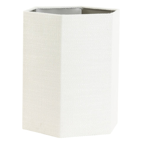 Lampenschirm Zylinder Hexagon Leinen Beige 30-30-35cm