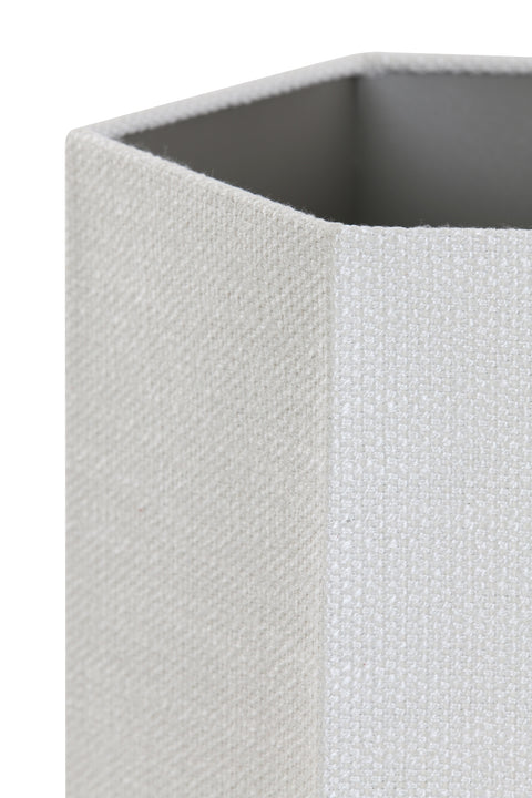 Lampenschirm Zylinder Hexagon Leinen Beige 30-30-35cm