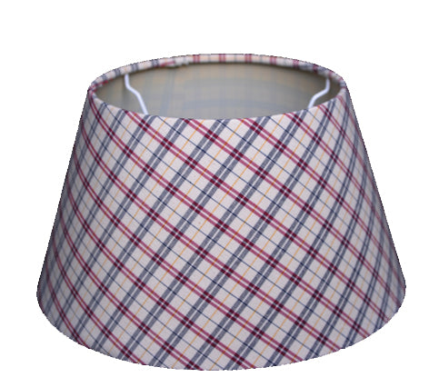 Lampshade for table lamp round Oxford checkered red table lamp bedside lamp 14-7-12