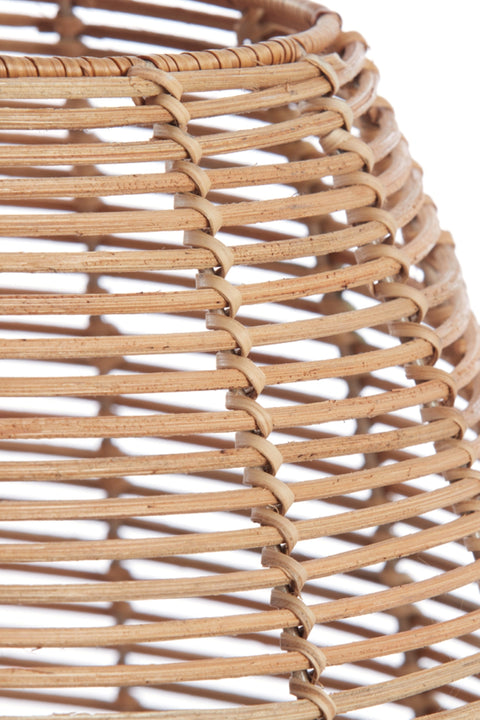Lampenschirm Rund Rattan Natur E27 Ø23x18 cm