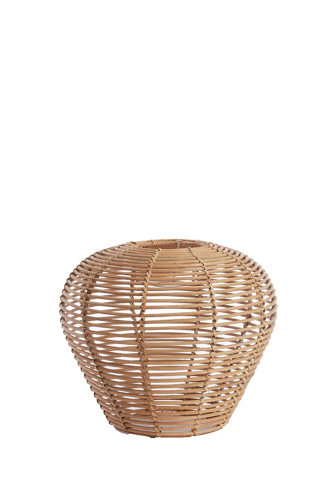 Lampenschirm Rund Rattan Natur E27 Ø29x25 cm