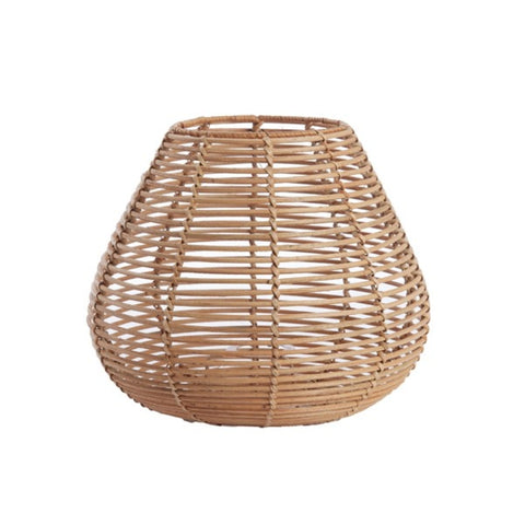 Lampenschirm Rund Rattan Natur E27 Ø29x25 cm