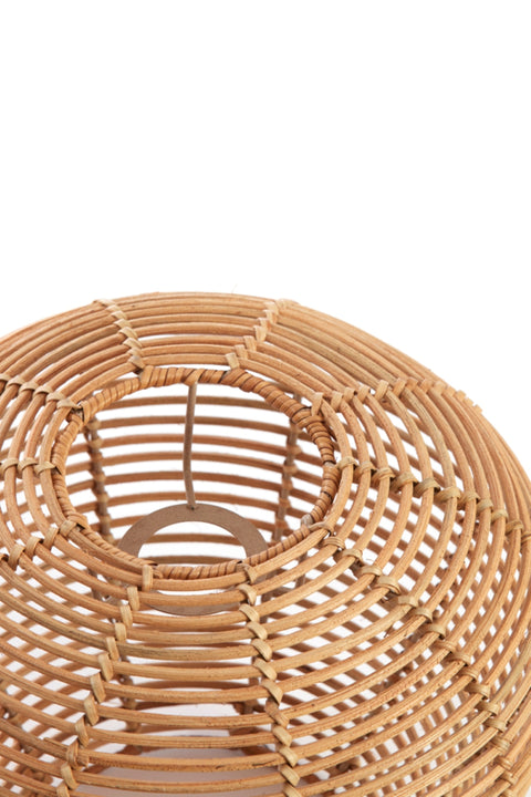 Lampenschirm Rund Rattan Natur E27 Ø29x25 cm
