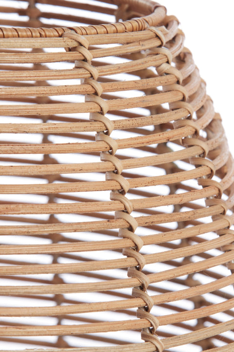 Lampenschirm Rund Rattan Natur E27 Ø29x25 cm