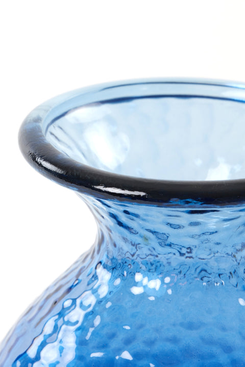 Deko Vase Glas Blau Ø14x18cm