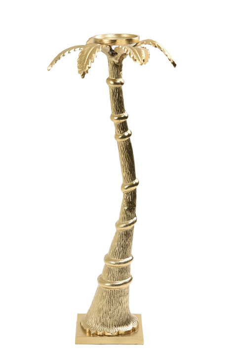 Kerzenständer Ø25x64 cm Palme Gold