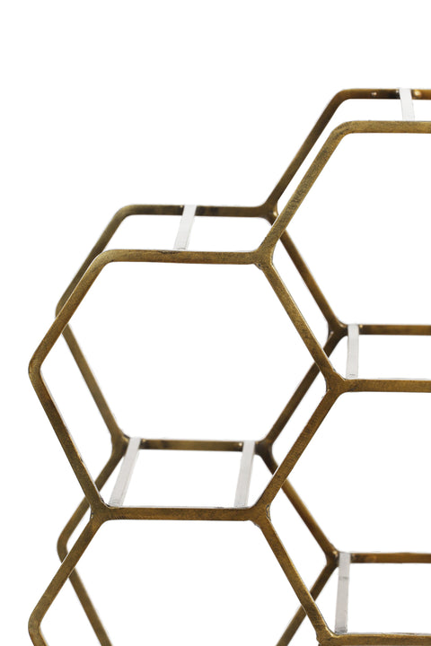 Weinregal Flaschenregalantik Bronze 30x18x46