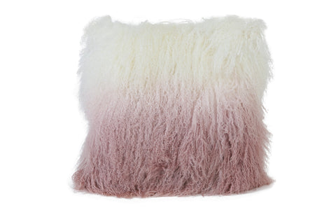 Cushion with ticking 40x40 cm Elva Fur White Light Rose 6834226