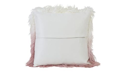 Cushion with ticking 40x40 cm Elva Fur White Light Rose 6834226