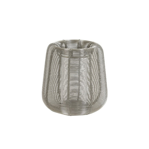 Teelicht Windlicht Nickel Matt Ø16,5cm Höhe 16,5