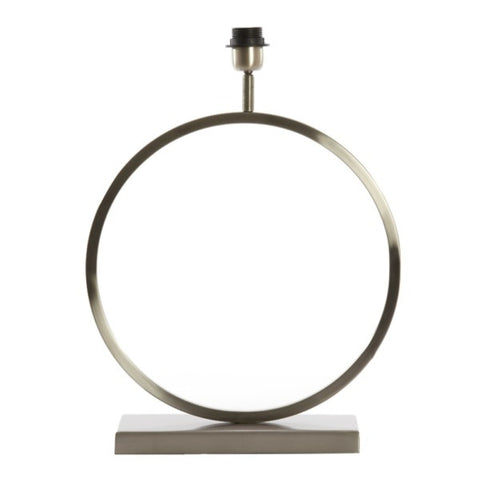 Tischleuchte Rechteck Rund Nickel Matt Satiniert Höhe 52cm