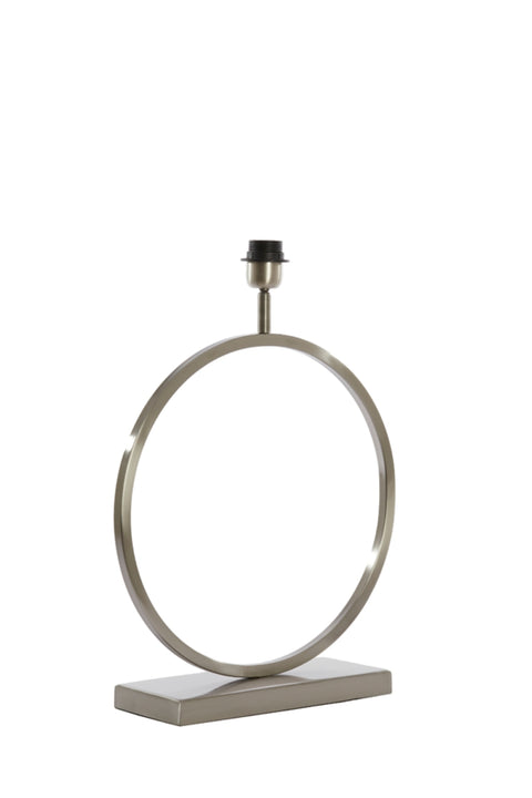 Tischleuchte Rechteck Rund Nickel Matt Satiniert Höhe 52cm