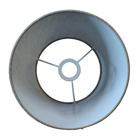 Lampenschirm für Tischleuchte in Rund mit floralem Jacquard-Muster Creme 20-15-13cm