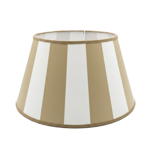 Lampenschirm für Tischleuchte in Rund Streifen Beige 30-20-17cm