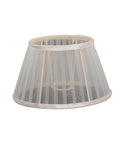 Lampenschirm oval Organza weiß