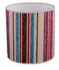 Lampenschirm leinen beige streifen bunt